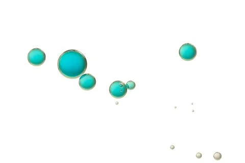 Blue ink bubbles Stock Photos