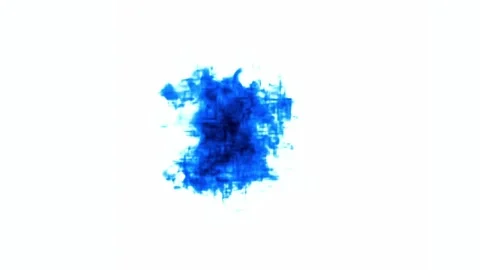 Blue Ink Cloud Spreading in Water on White Background 스톡 동영상 326193796