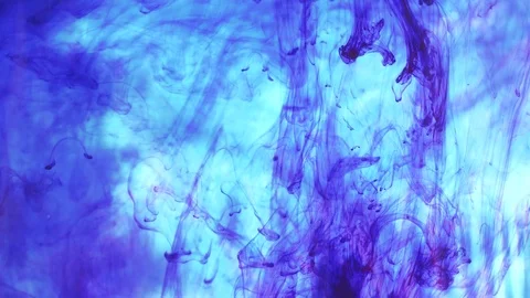 Blue ink colours in water. Stock Footage 84726028