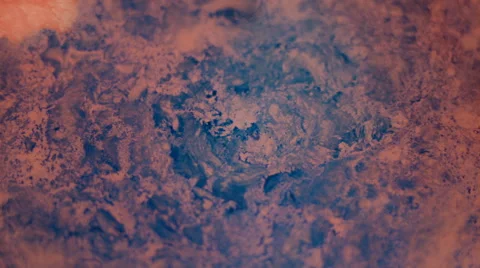 Blue ink drop falling in water Stock Footage 46636510