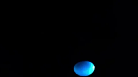 Blue Ink Drop Impacting Water Surface On Black Background Stock Footage 339301257