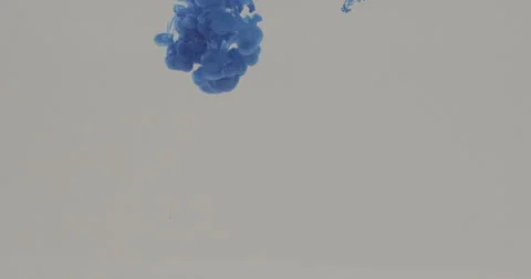 Blue ink drop in water Stock Footage 69126577