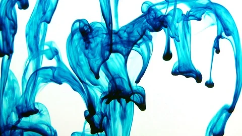 Blue Ink Drop in Water Stock Footage 95157205