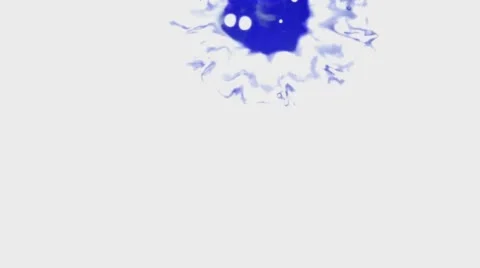 Blue Ink Drop On White Background  Stock Footage 58763435