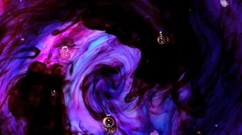 Blue Ink flowing in water Stock Footage 8587701