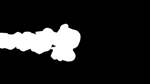 Blue Ink or smoke for effect and compositing. VFX Ink clouds or smoke with alpha Stock Footage