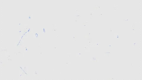 Blue ink rough blotches of thin lines on a white background. The effect of hand Video stock 292761994