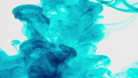 Blue ink spreads in water. Video stock 236822703