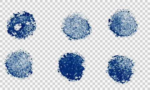 Blue ink stamp set Illustrazione stock