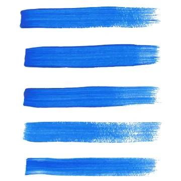 Blue ink vector brush strokes Stock Illustration