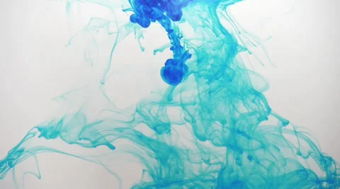 Blue ink in water Stock Footage 31765100