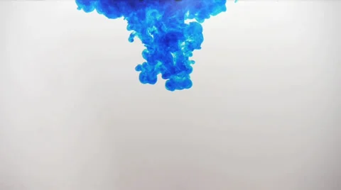 Blue ink in water Stock Footage 31766879