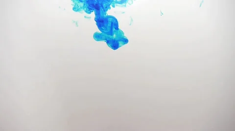 Blue ink in water Stock Footage 31767197