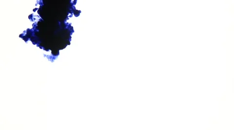 Blue ink in water. Video stock 43173820