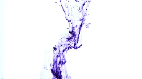 Blue ink in the water Stock Footage 64345837
