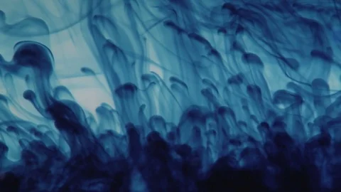 Blue ink water Stock Footage 74062459