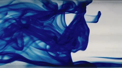 Blue ink in water Stock Footage 164831109