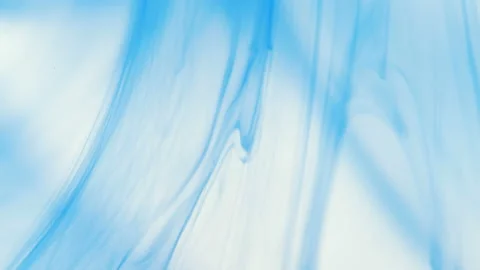 Blue ink in water right on white Stock Footage 100531946