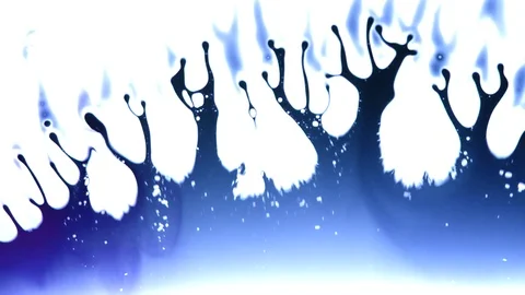 Blue inky slime on white background Stock Footage 102757353
