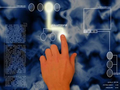 Blue interface Fotos Stock