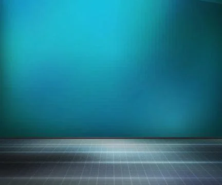 Blue interior room background Illustrazione stock