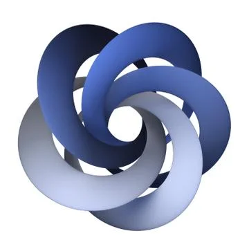 Blue interlocked rings Stock Illustration