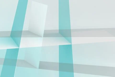 Blue intersected stripes structure 3 d render Illustrazione stock