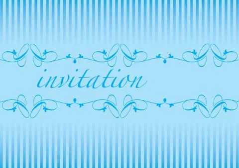 Blue Invitation card Layout Design Stock Illustration
