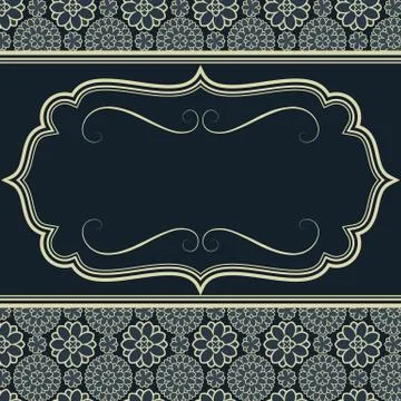 Blue Invitation Design Stock Illustration