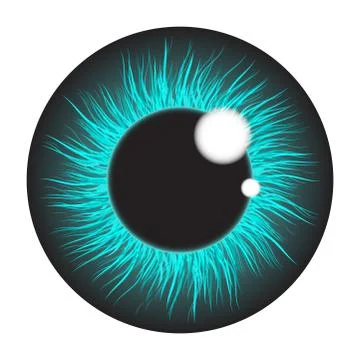 Blue iris eye realistic  vector set design isolated on white background Illustrazione stock