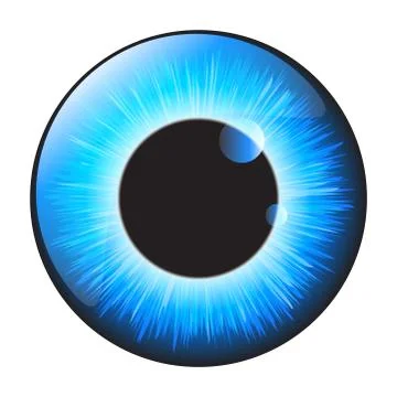 Blue iris eye realistic  vector set design isolated on white background Illustrazione stock