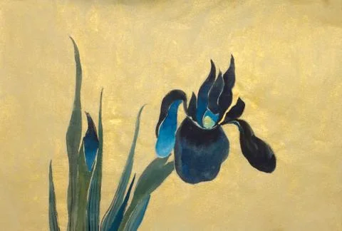 Blue iris flowers Illustrazione stock