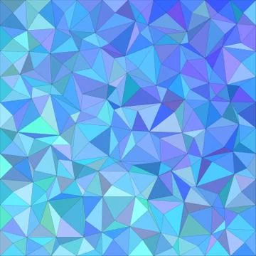 Blue irregular triangle mosaic vector background Stock Illustration