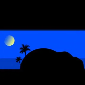 Blue island Illustrazione stock