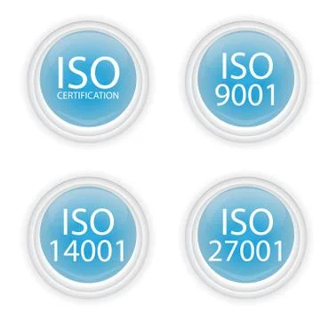 Blue iso buttons Stock Illustration