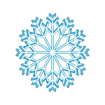 Blue isolated snowflake.Vector Stock Illustration