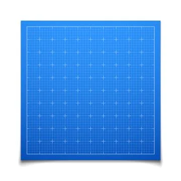 Blue isolated square grid with shadow Stock Illustration