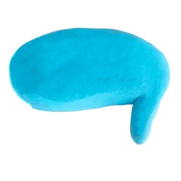 Blue isolated on white background plasticine message Foto stock