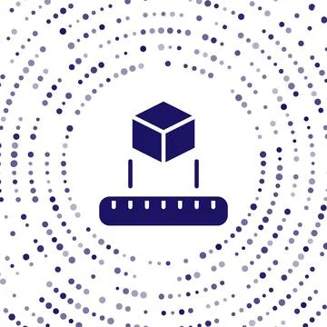 Blue Isometric cube icon isolated on white background. Geometric cubes solid 스톡 일러스트