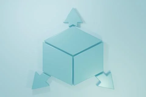 Blue Isometric cube icon isolated on blue background. Geometric cubes solid.. Stock Illustration