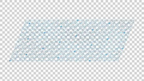 Blue Isometric Data Grid Isolated on Transparent Background Stock Illustration