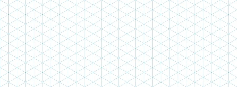 Blue isometric grid graph paper background. Seamless pattern guide backgrou.. 스톡 일러스트