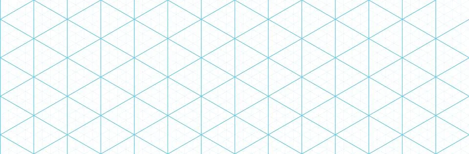 Blue isometric grid graph paper background. Seamless pattern guide backgrou.. Illustrazione stock