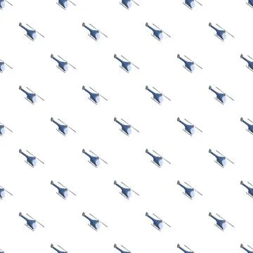 Blue isometric helicopters repeating seamless pattern design Stock Illustration