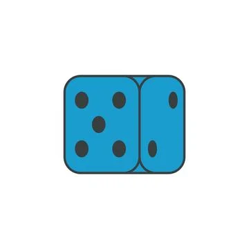 Blue isometric playing table game cube chance gambling leisure activity pop.. Stock Illustration