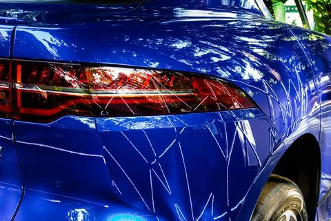 Blue Jaguar I-Pace on Leopolis Jazz Fest 2019. Stock Photos