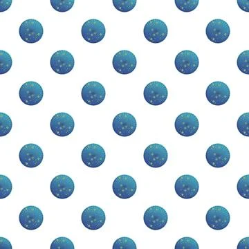Blue japanese parasol circular repeatable seamless pattern Stock Illustration