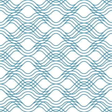 Blue Japanese wave pattern background lines Stock Illustration