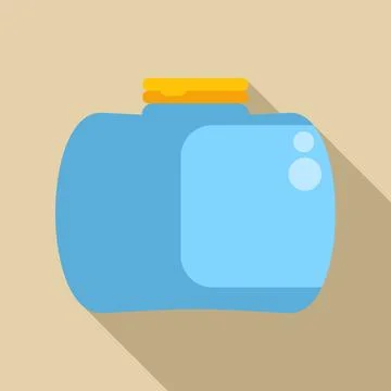 Blue jar container flat icon illustration Stock Illustration