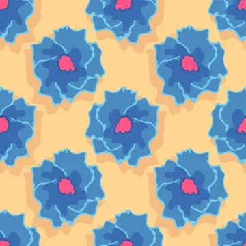 Blue jasmine flowers repeat pattern 스톡 일러스트